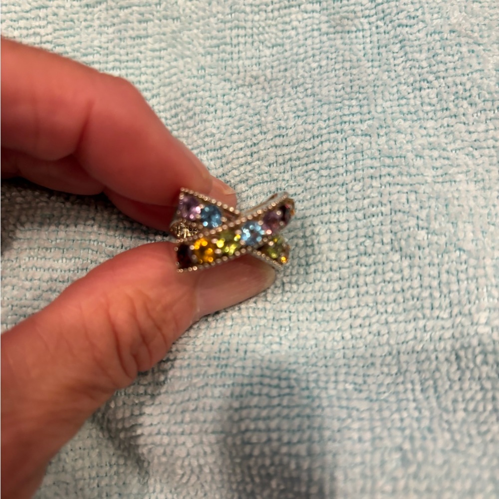 EFFY Semi-precious Crossover Ring in Sterling Silver